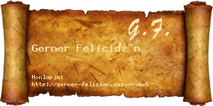 Gerner Felicián névjegykártya